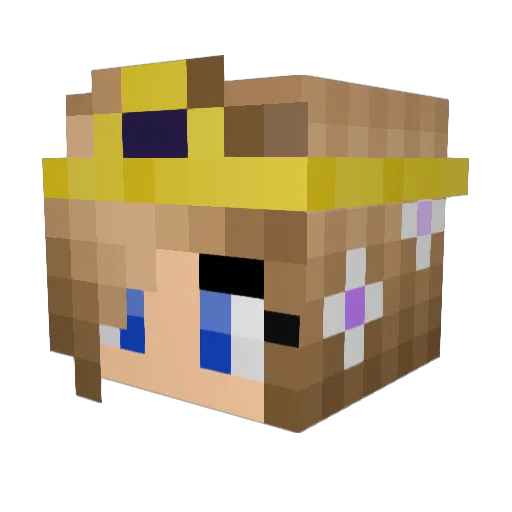 PearlMoon22 Minecraft avatar head, 3D render