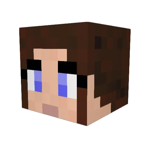 PearlOyster Minecraft avatar head, 3D render