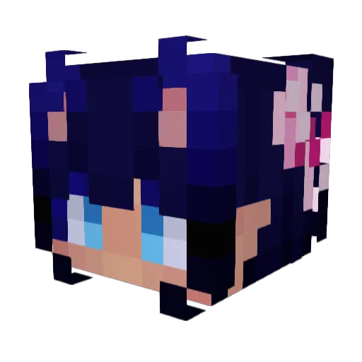 PearlVestiMoon Minecraft avatar head, 3D render