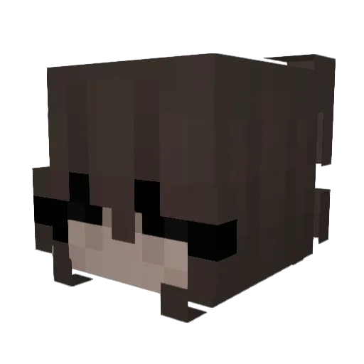 Pearl_End Minecraft avatar head, 3D render