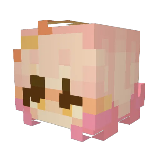 Pearl_Houzuki Minecraft avatar head, 3D render