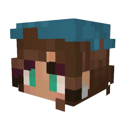 Pearly2003 Minecraft avatar head, 3D render