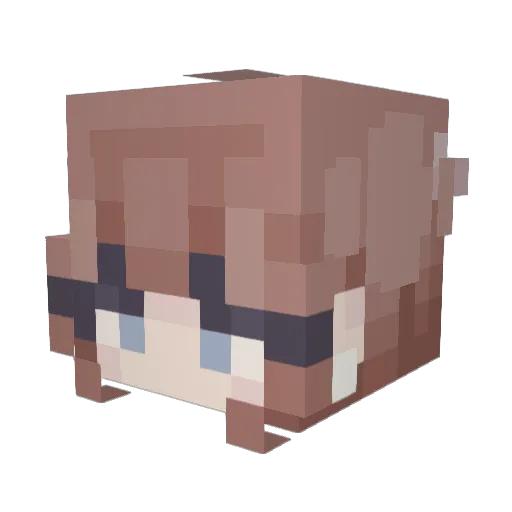 PearlySkies Minecraft avatar head, 3D render