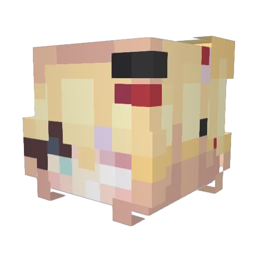 Pearpowder Minecraft avatar head, 3D render