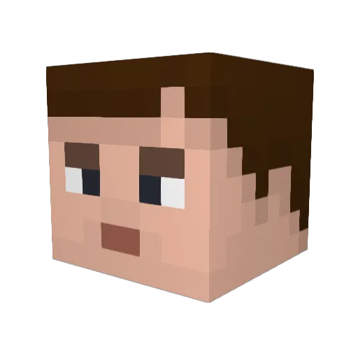 PearstonPlayzz Minecraft avatar head, 3D render