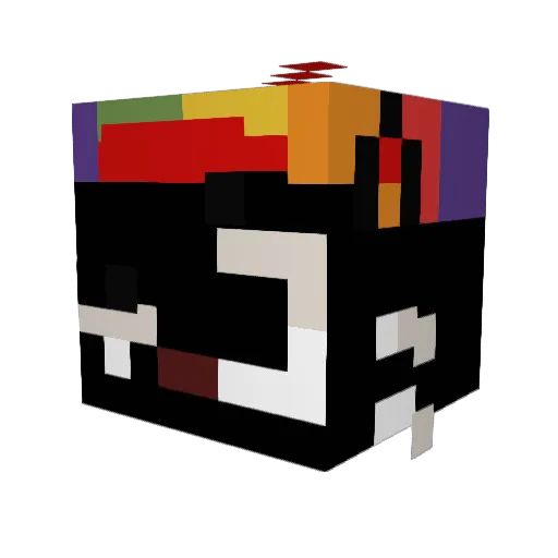 Peasful Minecraft avatar head, 3D render