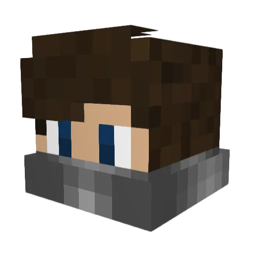 Peasy009 Minecraft avatar head, 3D render