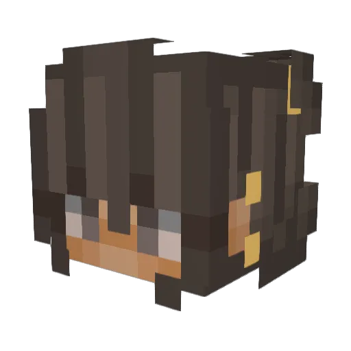 Peaxhy Minecraft avatar head, 3D render