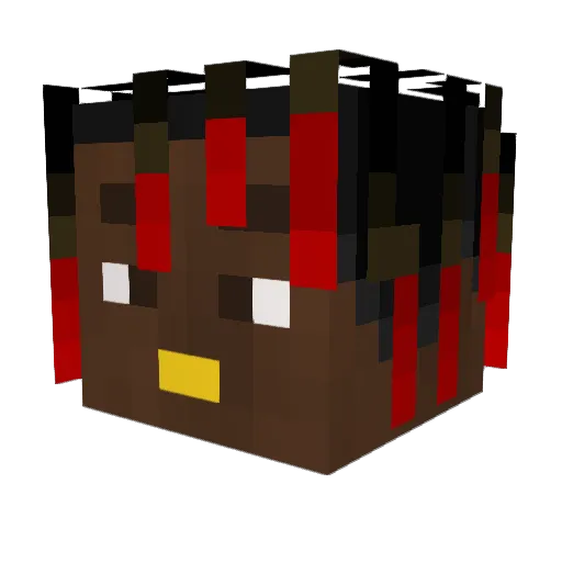 Peay Minecraft avatar head, 3D render