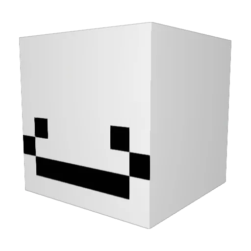 Pebb123 Minecraft avatar head, 3D render