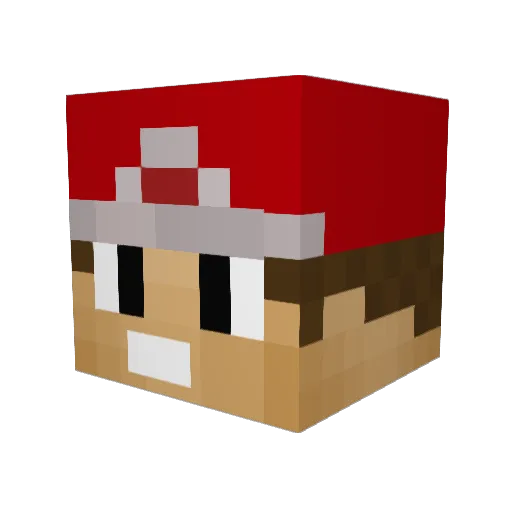Pebbels21 Minecraft avatar head, 3D render