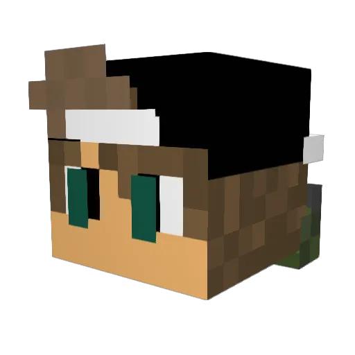 PebbleGaming__ Minecraft avatar head, 3D render