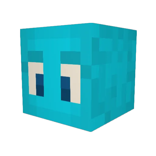 Pebblebean Minecraft avatar head, 3D render