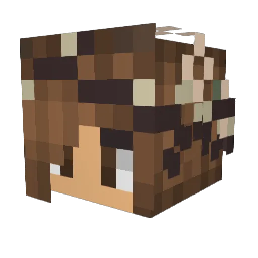 Pebbles0815 Minecraft avatar head, 3D render