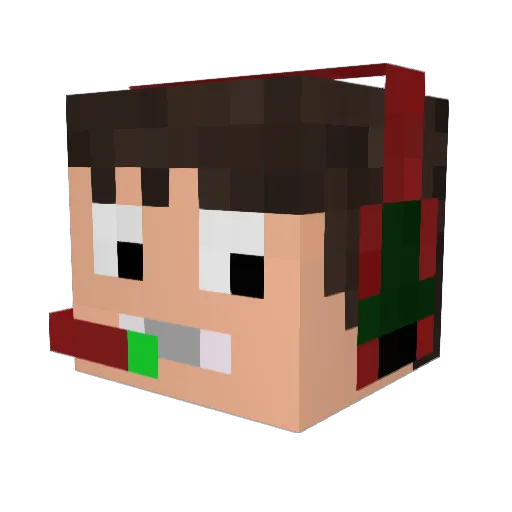 PebblesDealer Minecraft avatar head, 3D render