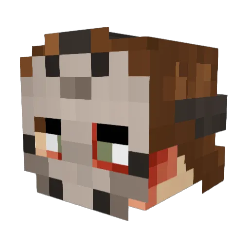 Pebblespeck Minecraft avatar head, 3D render