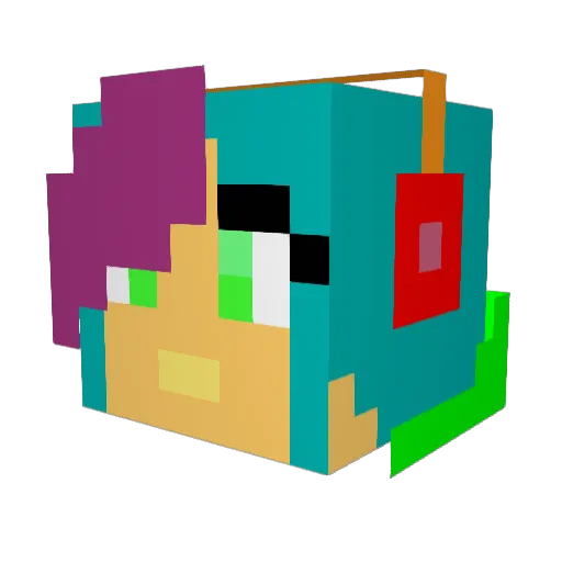 Pebblestone1 Minecraft avatar head, 3D render