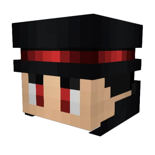 Pebloxy Minecraft avatar head, 3D render