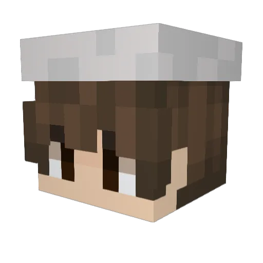 Pebyc Minecraft avatar head, 3D render