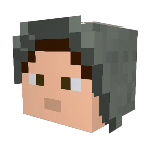 Peccer Minecraft avatar head, 3D render