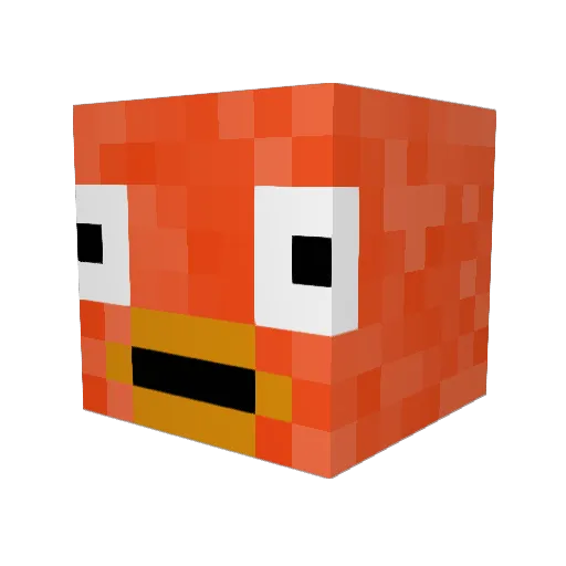 Pececitosdeoro Minecraft avatar head, 3D render