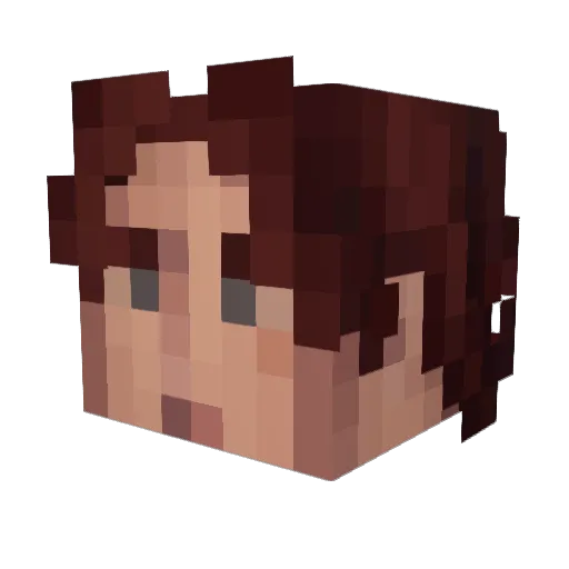 PecenyRohlik Minecraft avatar head, 3D render