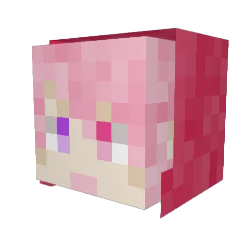 Peche_No6 Minecraft avatar head, 3D render