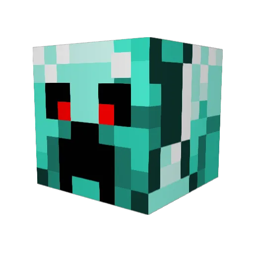 Pechochito Minecraft avatar head, 3D render