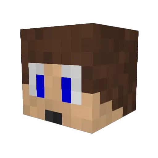 Pechs Minecraft avatar head, 3D render