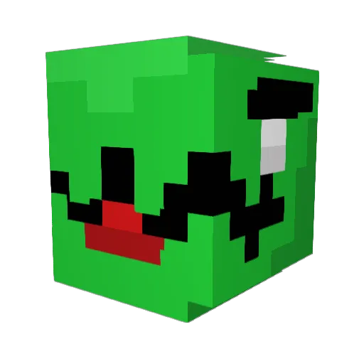 PeckNeckSaurus Minecraft avatar head, 3D render