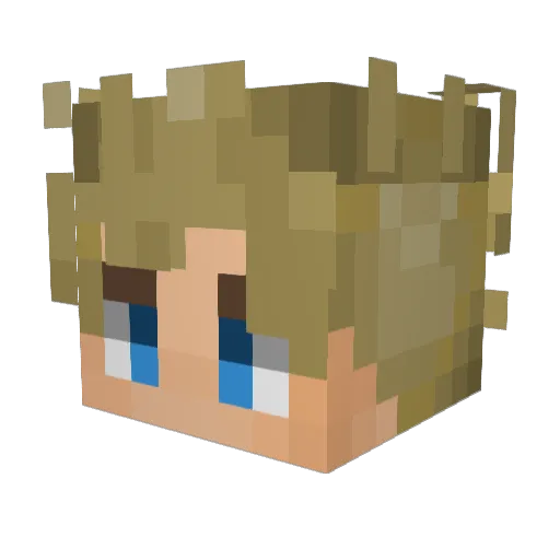 Peckse Minecraft avatar head, 3D render