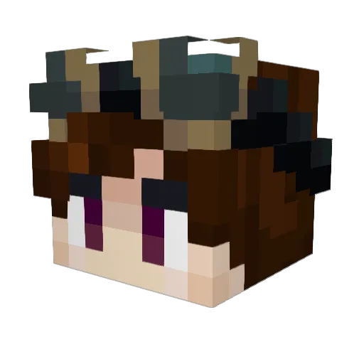 PeckyChipper Minecraft avatar head, 3D render
