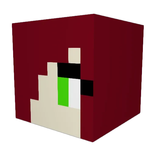 Pecosa Minecraft avatar head, 3D render