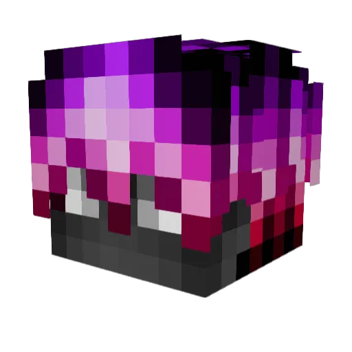 Pecr Minecraft avatar head, 3D render