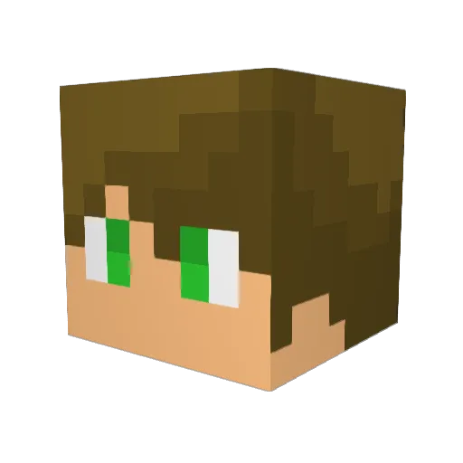 Pectim Minecraft avatar head, 3D render