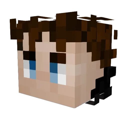 PeculiR Minecraft avatar head, 3D render