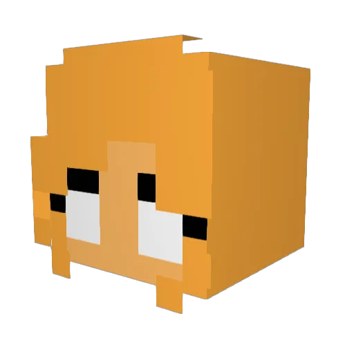 PeculiarSyzygy Minecraft avatar head, 3D render