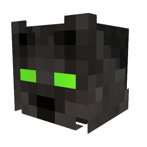 Pecum Minecraft avatar head, 3D render