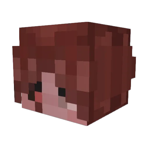 PedThob Minecraft avatar head, 3D render