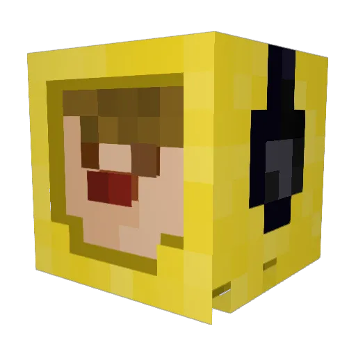 PedalCheese040 Minecraft avatar head, 3D render