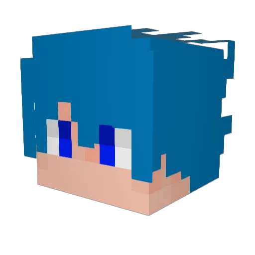 Pedator_X Minecraft avatar head, 3D render