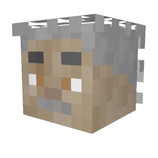 PedeP Minecraft avatar head, 3D render