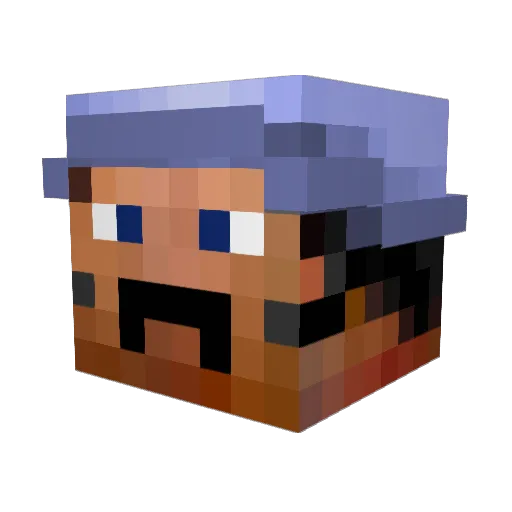 Pedecola Minecraft avatar head, 3D render