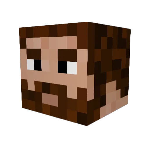 Pedepd Minecraft avatar head, 3D render