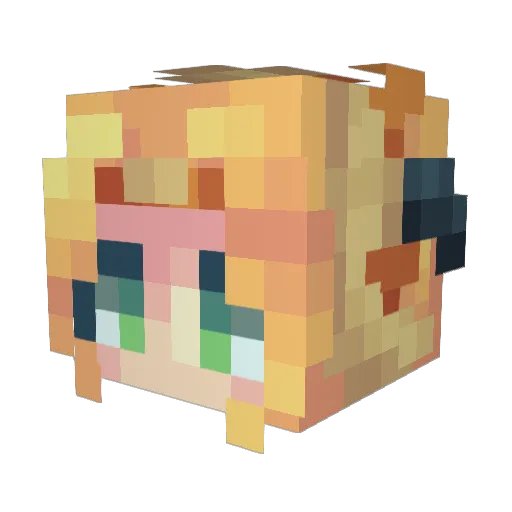 PedestrianXII Minecraft avatar head, 3D render
