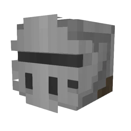 Pedicle Minecraft avatar head, 3D render