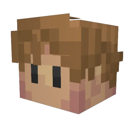 Pedjaa Minecraft avatar head, 3D render