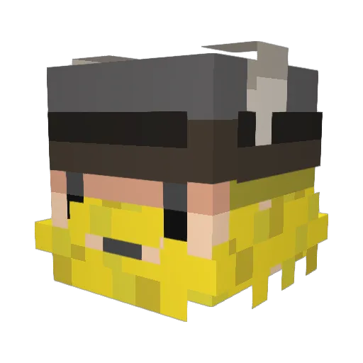 Pedlid Minecraft avatar head, 3D render