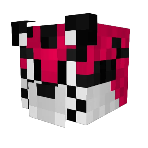 Pedoball Minecraft avatar head, 3D render