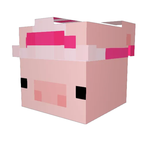 Pedope Minecraft avatar head, 3D render
